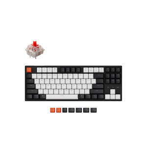Gaming: KEYC-C1-B1 - Keychron C1-B1, 80% TKL Layout 87 Keys, Red Switch, RGB, Wired Mechanical Keyboard