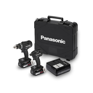 Combo Kits: Panasonic EYC215LS2F57 14.4V Cordless Hammer Drill Impact Driver Combo