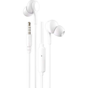 XCD Wired In-Ear with Mic Headphones (White)