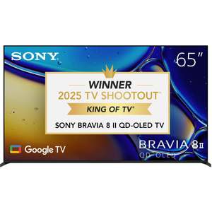 Television: Sony 65" BRAVIA 8 II 4K HDR OLED Google TV [2025]