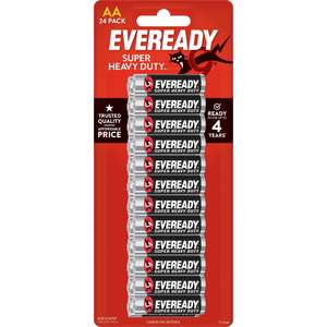 Eveready Super Heavy Duty AA Batteries (24 Pack)