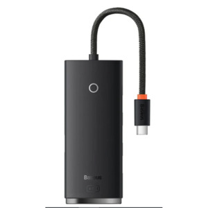 Usb Hubs: BAS06183 - Baseus Lite Series 4-Port USB-A HUB Adapter (USB-A to USB 3.0*4) 25cm Black