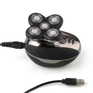 Personal Care: 2025 Waterproof Rotary Electric Shaver and Beard Trimmer with 5 Heads - Rechargeable