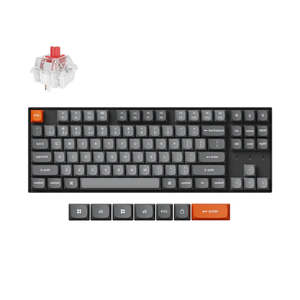 Gaming: Keychron K8 Max QMK (Hot Swap) RGB Backlight Super Red Wireless Mechanical Keyboard