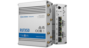 Wifi Routers: Teltonika RUTX50 Dual SIM Cellular 4G/LTE/5G Gigabit Wi-Fi Broadband Router with I/O and GPS