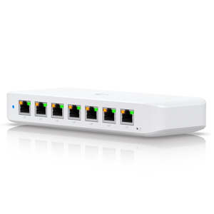 Switches: Ubiquiti UniFi Ultra Compact 8-port Layer 2 GbE PoE switch with versatile mounting options - No Power Supply