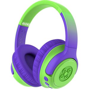 Headphones: Moki Mixi Kids Volume Limited Wireless Headphones (Green/Purple)