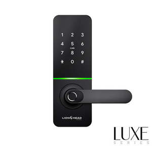 Smart Locks: The REGENT LUXE Entrance Lock - Black Wifi BLE Fingerprint, TTLock, Pin, Prox, E-Key & Key override