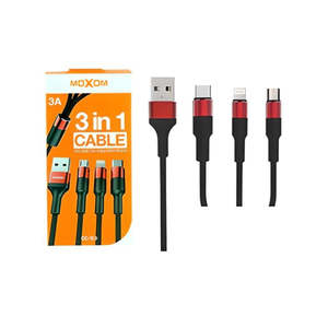MOXOM UNIVERSAL 3-IN-1 FAST CHARGING USB CABLE