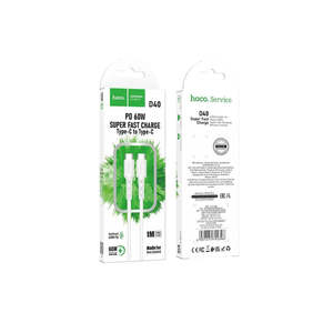 HOCO 60W TYPE-C TO TYPE-C FAST CHARGING AND DATA TRANSFER CABLE