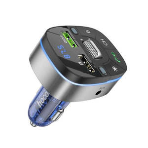 Car Chargers And Fm Transmitter: HOCO QC3.0 18W IN-CAR AUDIO WIRELESS BLUETOOTH FM TRANSMITTER