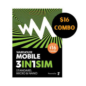 Sim Cards: Warehouse Mobile Sim Card $16 Combo
