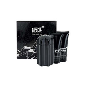 Perfumes: MONT BLANC EMBLEM EDT 3 PIECE GIFT SET FOR MEN