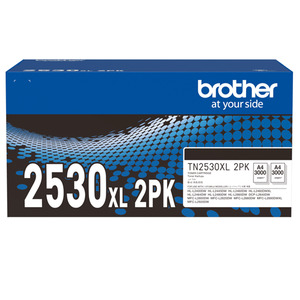 Brother TN2530XL2PK Black High Yield Toner 2 Pack - Techtonic