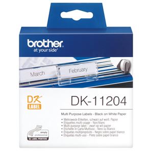 Brother DK11204 400 Multi-Purpose Address Labels 17mm x 54mm - Techtonic