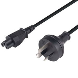 3 Pin Power Lead (M) to C5 Clover (M) 0.3m Power Cable - Bulk - Techtonic