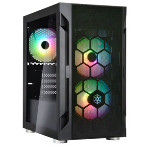 SilverStone Fara H1M mATX Case - Glass Window + ARGB fans - Techtonic