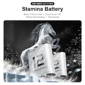 Sports Camera: TELESIN Stamina Battery FOR HREO 12/11/10/9
