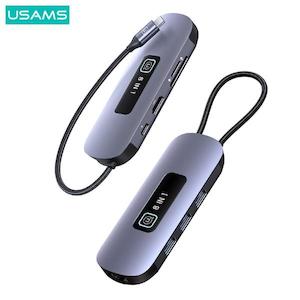 Accessory: USAMS PD 100W 8in1 Multifunctional Type-C HUB with Light