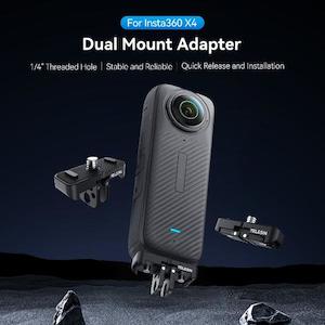 Gopro Accessories: TELESIN For lnsta360×4 Dual Mount Adapter