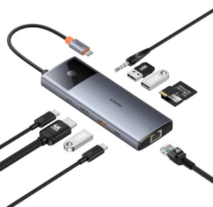 Baseus Metal Gleam Series II, 10-in-1 USB HUB, USB-C to HDMI +1*USB-A+1*USB-C+2*&hellip;