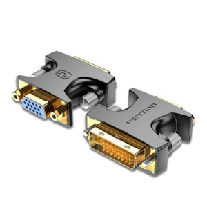 Audio Visual: Vention DVI Male to VGA Female Adapter Black
