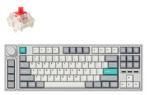 Input Devices: Keychron KEYC-L3-X1, 80% layout, Gateron Jupiter Red Switch, Space Silver, QMK/VIA, Southface RGB, Wireless Keyboard