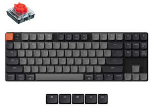Keychron KEYC-K1X-A1, K1 Version 6, 80% layout, Low Profile Red Switch, Black, Q&hellip;