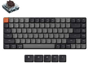 Input Devices: Keychron KEYC-K3X-A3, K3 Version 3, 75% layout, Low Profile Brown Switch, White Back Light, Black, Wireless Keyboard