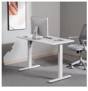 Bracom Affordable Compact Electric Single-Motor Sit-Stand Desk - White