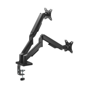 Bracom Super Economical Gas Spring Dual Monitor Arm with USB Ports Black