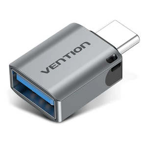 Usb Firewire: Vention USB-C Male to USB 3.0 Female OTG Adapter Gray Aluminum Alloy Type