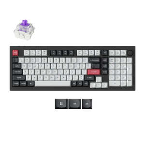 Input Devices: Keychron Q5H-M1 HE, 96% layout, QMK, Carbon Black, Gateron Double-Rail Magnetic Nebula Switch, Wireless Keyboard, with knob