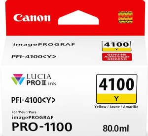 Canon Inkjet Cartridges: PFI-4100Y Canon Yellow Ink Tank
