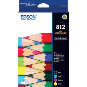 Epson Inkjet Cartridges: 812 Epson Standard Capacity Ink Cartridge Value Pack