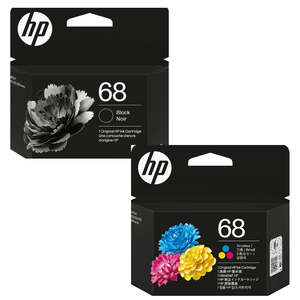 Original Hp Ink Cartridges: 68 HP Black + Colour Set
