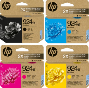 924E HP EvoMore High Capacity Set of 4 Inks (BK/C/M/Y)