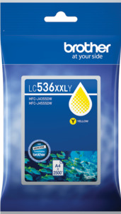 Inkjet Cartridges 1: LC536XXLY Brother Super Hi Yield Yellow Ink Cartridge