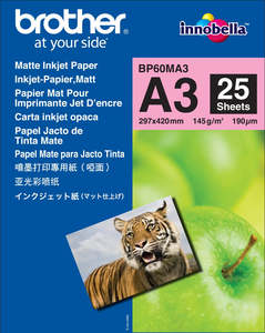 A3 Paper: A3 145gsm Brother BP60MA3 Matte Photo Paper 25 sheets