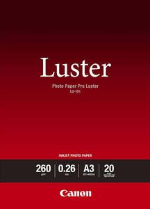 A3 Photo Paper: A3 260gsm Canon Photo Paper Pro Luster 20 sheets