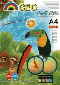A4 135gsm Glossy Photo Paper 100 sheets