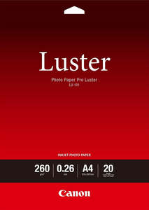 A4 Photo Paper: A4 260gsm Canon Photo Paper Pro Luster 20 sheets