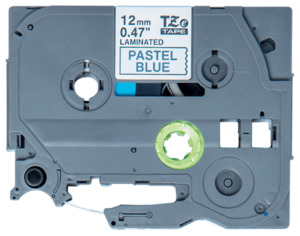 TZe-MQ531 Compatible 12mm x 8m Black on Pastel Blue Adhesive Laminated Tape for Brother