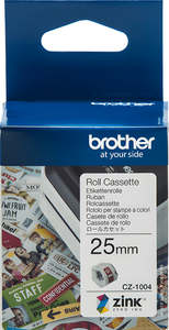 Brother Cz Tape: CZ1004 Brother 25mm Printable Roll Cassette
