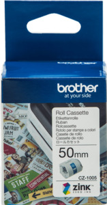 Brother Cz Tape: CZ1005 Brother 50mm Printable Roll Cassette