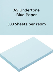 A5 Copy Paper: A5 80gsm Blue Undertones Paper 500 sheets