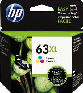 63: 63XL HP High Capacity Colour Ink Cartridge