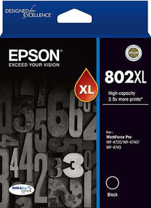 802: 802XL Epson High Capacity Black Ink Cartridge