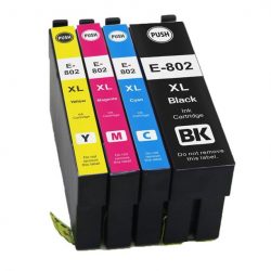802: 802XL Compatible Set of 4 (Bk/C/M/Y) for Epson