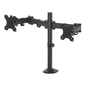 Ergonomics Desk Accessories: Fellowes Reflex Desk Mount for Dual Monitor VESA 75x75 & 100x100